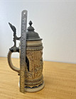 Vintage German Lidded Beer Stein  Mg 243
