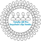 Key Chain Clip Hook D Ring Clip Keychain Lanyard Swivel Snap Hooks Clip On Key 