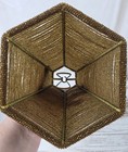 Vintage Dark Golden Amber Glass Seed Bead Lamp Shade 