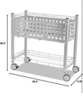 Vertiflex File Cart With Open Top Metal 1 Shelf 2 Bins Matte Gray Vf52000