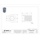 Zoro Select 903816-20-pk25 Hex Drive Threaded Insert  3 8 -16 Int Thrd Sz 