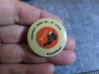 Vintage Pinback Button tennent Shoe Co st  Louis advertising pin Back m28