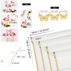20 Sheets Flower Wrapping Paper - Waterproof Floral Bouquet Wrapping Paper  Flor