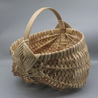     Rare Signed 1986 Micmac Woven Basket     Traditional God   s Eye Native Basket