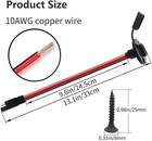 2pack Sae Connector Power Socket 10 Awg Sidewall Port 