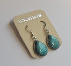 Southwestern Sterling Silver And Turquoise Earrings Signed T Philippines 925