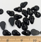 20 Piece Lot Vintage Antique Victorian Mourning Black Cabochons Glass Bb87-54