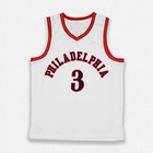 Allen Iverson Philadelphia 76ers Signed Autographed Pro Style White Jersey Bas