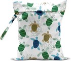 Sea Turtle Coastal Beach Wet Bag For Swimsuit Pool Travel Baby Cloth Diapers    