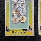 Vintage Rainbow Buttons Peach Tone Mother Of Pearl Lot Of 24 Two Total Cards