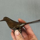 Ironwood Bird Figurine Dark Brown Mid Century Modern Art Decor Shelf Small 6 