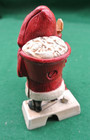 Rare Antique Mechanical Cast Iron Santa Claus Bank Made In U s a  Original Paint