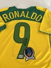            Ronaldo Nazario  R9  Hand Signed Brazil Jersey  Beckett Coa            