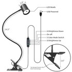  Desk Lamp usb Clip On Light book Lights For Reading At Night 3 Matte Black