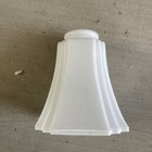 Vintage Art Deco Square Cut Corners Frosted Glass Lamp Shade Nos 2 1 4