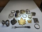 100 Grams Lot Mixed Sterling Silver 925 Wearable Jewelry Rings Pins Charms 99 6g