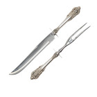 Vtg Grande Baroque By Wallace Sterling Silver 2 Piece Carving Set 14      11 