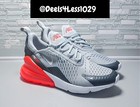 Nike Air Max 270 Running Womens kids Grey Bright Crimson White 943345-039