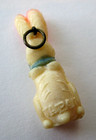 Vintage Celluloid Bunny Rabbit Charm Cracker Jack Japan