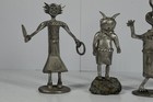 6 Vintage Pewter Native American Figurines Eagle Lizard Kachina Tribal Southwest