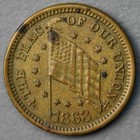 1863 209 414a Patriotic Civil War Token  shot Him On The Spoot  Error