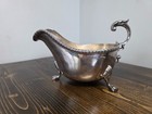 Vintage Silver Plate Footed Gravy  Sauce Boat English Victorian