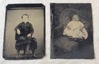 Lot Of 4 Antique Tintypes Feat  Children Baby