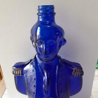 Vintage 1976 Washington Bicentennial Blue Glass Bottle Charles Jacquin Cordial