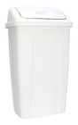 Mainstays Kitchen Trash Can  13 Gallon  Plastic Swing Top Garbage Bin  White