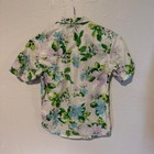 Boys Medium Old Navy Cream Blue purple Floral Button-up Shirt
