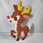 Vintage Rudolph The Red Nosed Reindeer 20  Melted Plastic Popcorn Christmas
