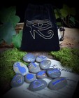 Egyptian Oracle Rune Stones Wicca Pagan Witchcraft Divination  Eye Of Horus Bag