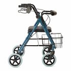 Medline Deluxe Aluminum Rollator Blue 1ct