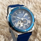 Bulova Marine Star Automatic 45mm Blue Dial Blue Rubber Strap Men s Watch 98a303
