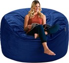 3ft Luxurious Velvet Bean Bag Chair - Ultra Soft Fur   Memory Foam Comfort
