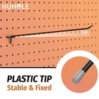 Black Pegboard Hooks 12 Inch  25pc  Heavy Duty Peg Board Hooks  Fit 1 4  Peg    