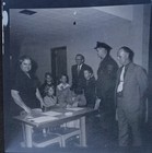 Civil Defense Feeding Training Photo Negative 1957 Document Signing Table