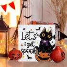 Ghost Bat Black Cat Pumpkin Halloween Decorations Home Wooden Decor  Colorful 