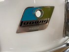 Ludwig Vistalite Snare Drum White Opaque Acrylic 5x14 8-lug 70s Vtg Blue Olive