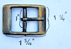 Bridle Center Bar Buckle For 1 Inch  Or 25 Mm Wide Leather Antique Bronze Finish