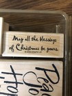3-piece Wood Mounted Rubber Stamps Christmas Holiday