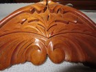 Vintage Carved Maple Wood Furniture Pediment 13-1 2  X 6 