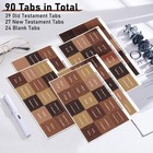 Gotideal Bible Tabs-90 Tabs Plastic Laminated Bible Tabs For Men Large Print    