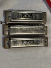 Rare Vintage M Hohner Marine Band No 365 Harmonica Made In Germany Lot Of 3