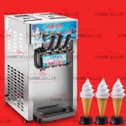 3 Flavor Commercial Frozen Ice Cream Cones Machine Soft Ice Cream Machine 220v