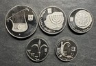 1988 Coins Of Israel Piedfort Mint Uncirculated Coin Set Of 5 Rare World Foreign
