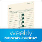 Time Cards  Weekly  1-sided  3-1 2  X 9   Manila  Green Print  500-count  