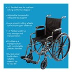 Wheelchair With Large 18    Padded Seat - Wheel Chair With Adjustable And Remov   