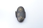 Fuchi Kashira Japanese Kodogu Antique Mumei Plum Blossoms Design Shakudo Edo