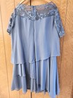  new  Plus Size Mother Of The Bride Dress Size 28  Knee-length  Blue  With Lace